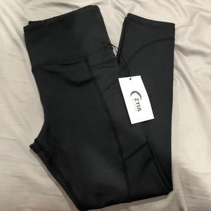 Ziya black leggings with side pockets